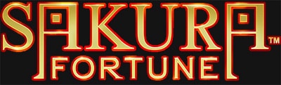 Sakura fortune slot machine logo.