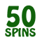 50 free spins bonus.
